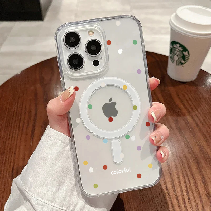 Phone Cases Korea - INS Koreaans Creatief Gekleurd Golfpuntjes Telefoonhoesje