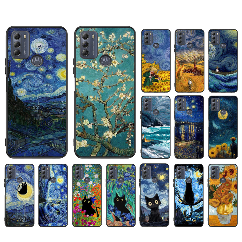 Phone Cases Zebra - Van Gogh Zonnebloemen Kat Telefoonhoesje Voor