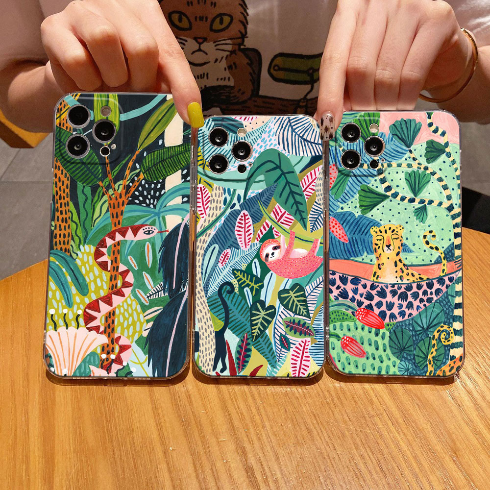 Phone Cases Zebra - Tropische jungle print luipaard luiaard duidelijke