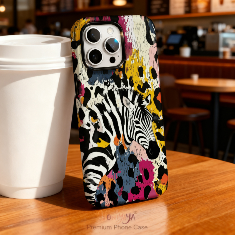 Phone Cases Zebra - Schokabsorberende telefoonhoes met zebraprint voor iPhone
