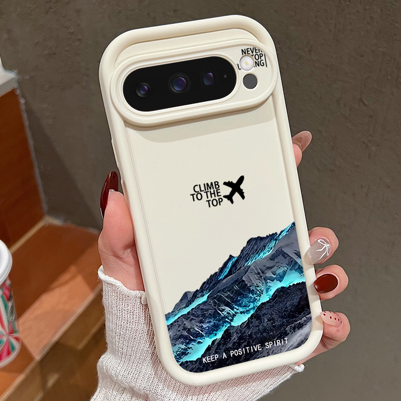Phone Cases Pixel 10 Pro - Vliegtuig Sneeuw Berg Patroon Telefoonhoesje Voor