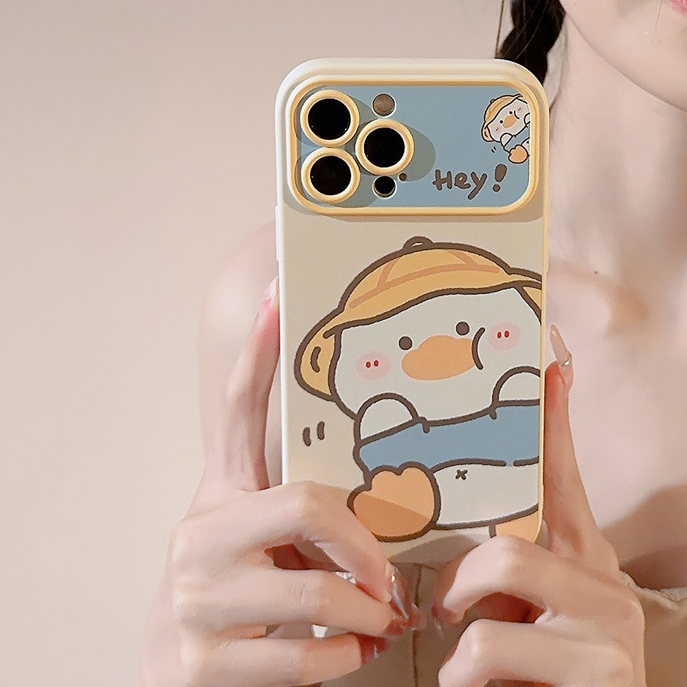 Phone Cases Korea - Koreaanse cartoon gele eend telefoonhoesje voor