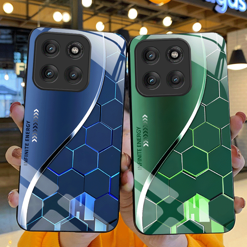 Gradient Color Case - Hard gehard glazen hoesje voor Motorola