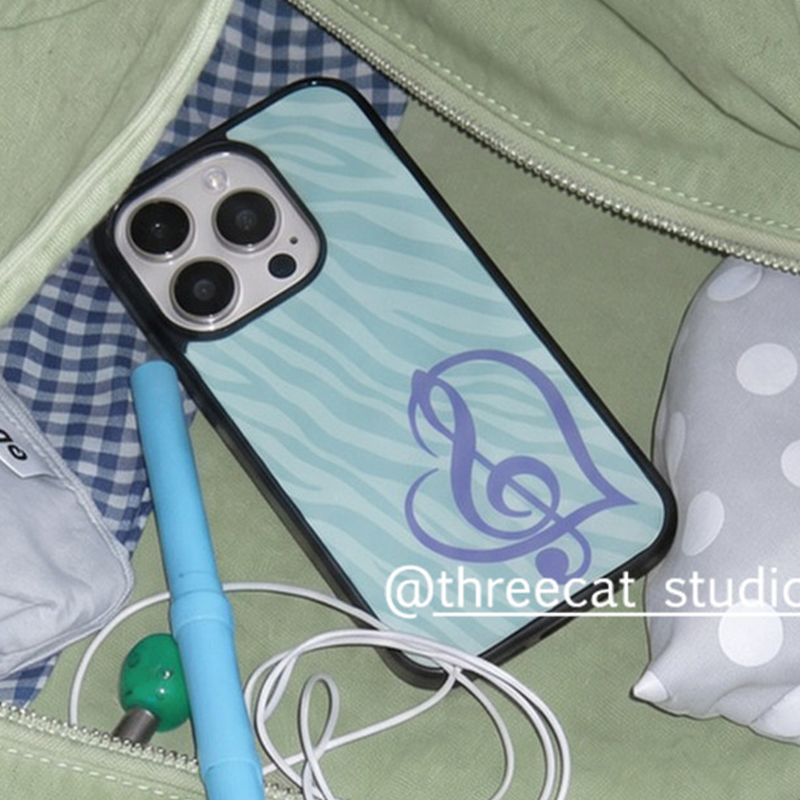 Phone Cases Zebra - Telefoonhoesje met zebrapatroon, muzikale noten en