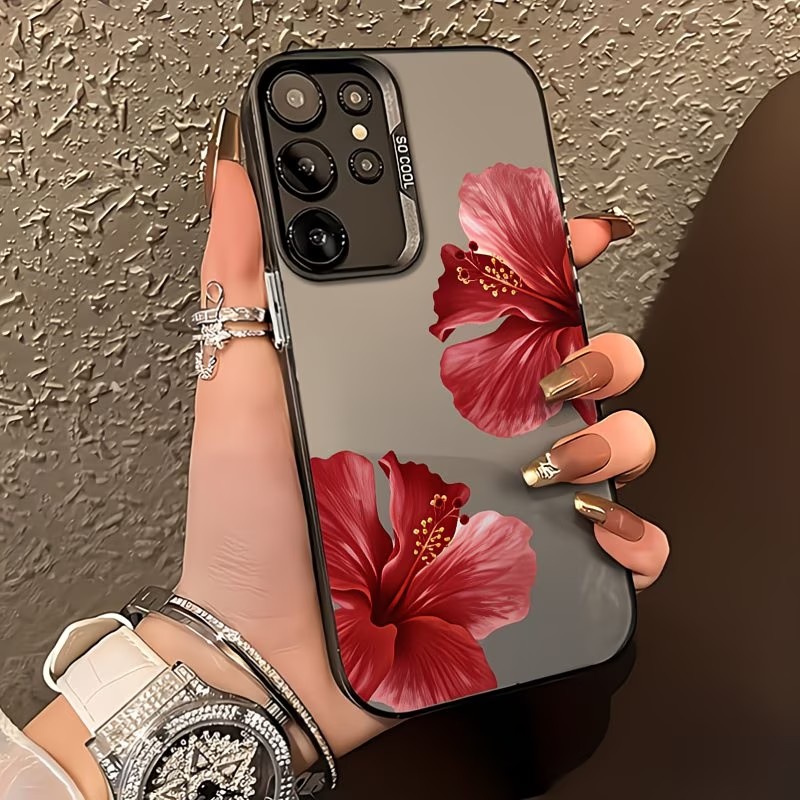 Telefoonhoesje met rood hibisc - Gradient Color Case recensie en prijs