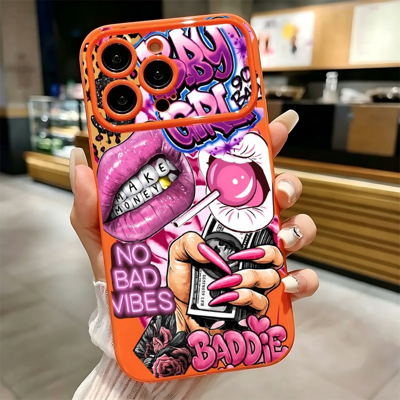 Hiphop roze lippen baby meisje - Phone Cases Iphone 17 Pro Max recensie en prijs
