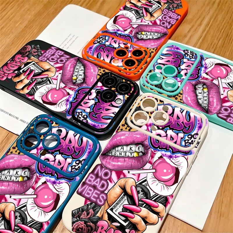 Hiphop roze lippen baby meisje - Phone Cases Iphone 17 Pro Max recensie en prijs