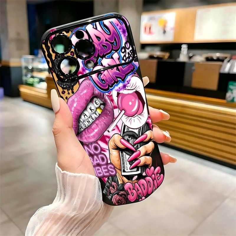 Hiphop roze lippen baby meisje - Phone Cases Iphone 17 Pro Max recensie en prijs