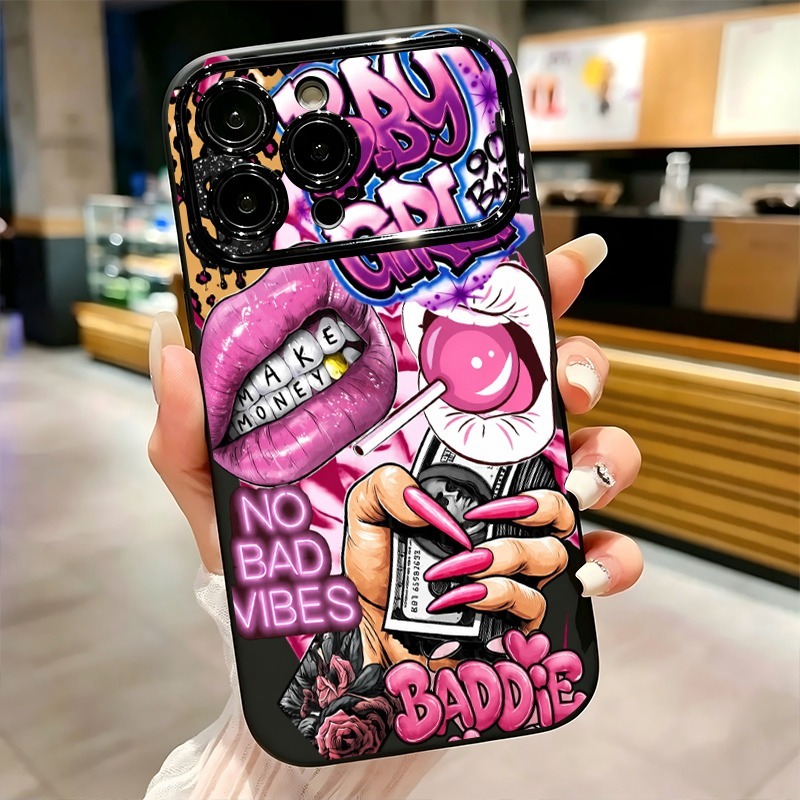 Hiphop roze lippen baby meisje - Phone Cases Iphone 17 Pro Max recensie en prijs