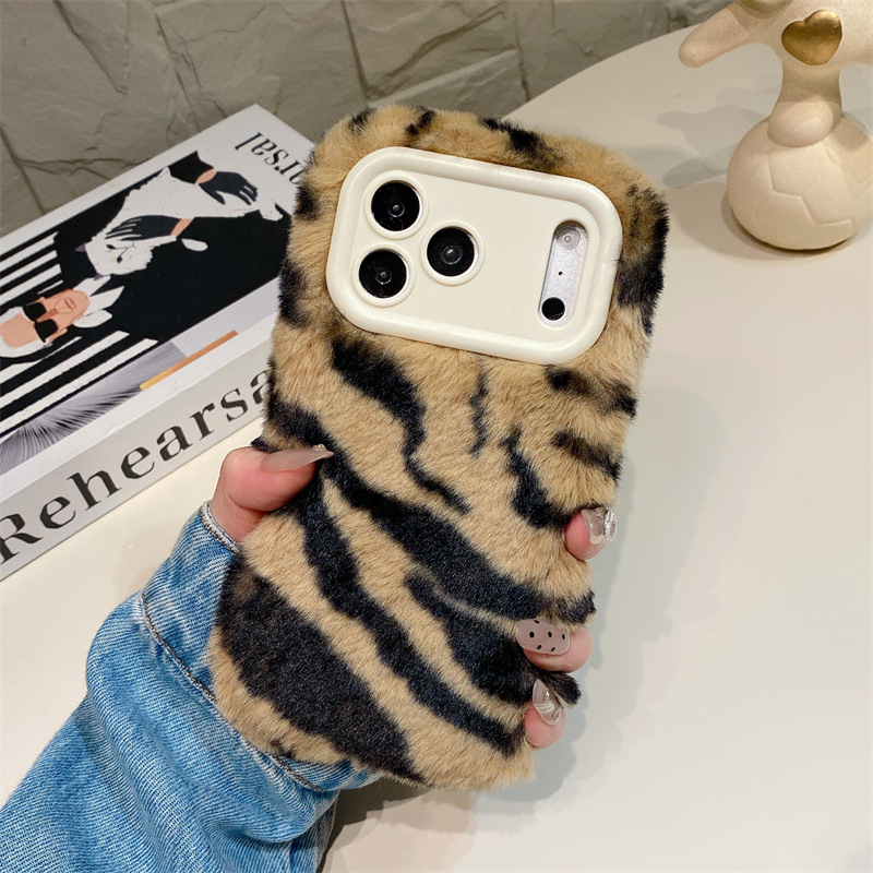 Luxe zebra-patroon pluche tele - Phone Cases For Iphone 13 recensie en prijs