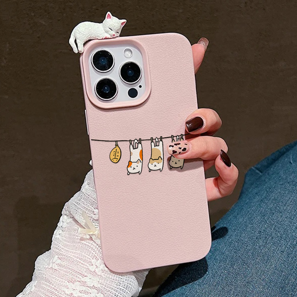 3D Leuke Cartoon Kat Lederen C - Phone Cases Cat recensie en prijs
