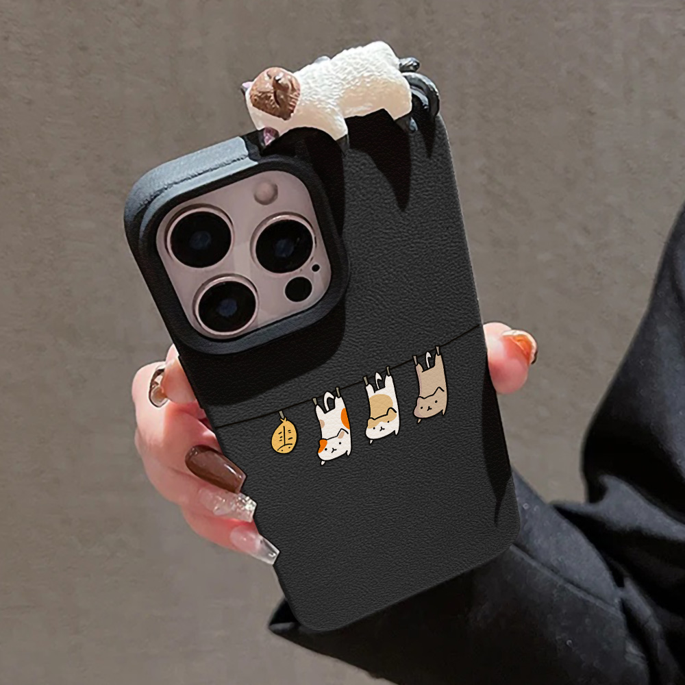 3D Leuke Cartoon Kat Lederen C - Phone Cases Cat recensie en prijs