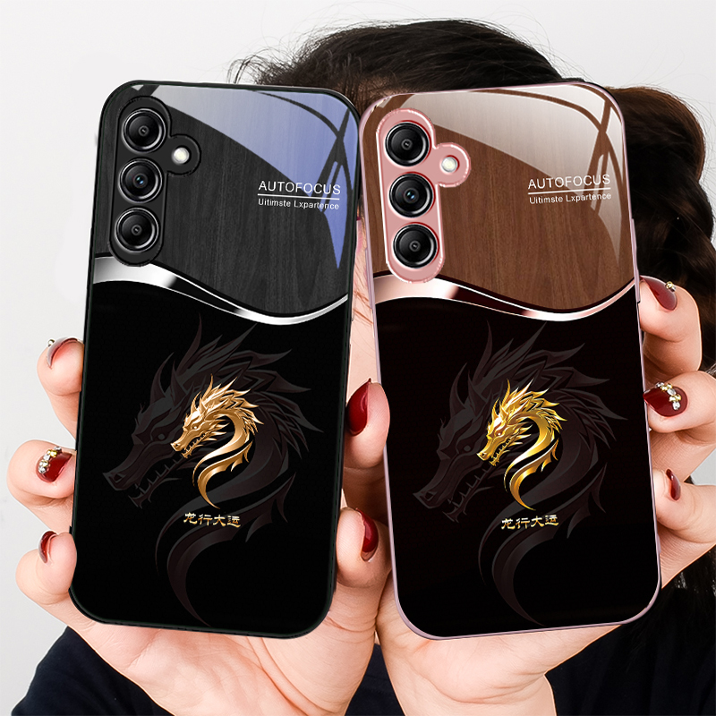 Goudkleurige drakenprint telef - Gradient Color Case recensie en prijs