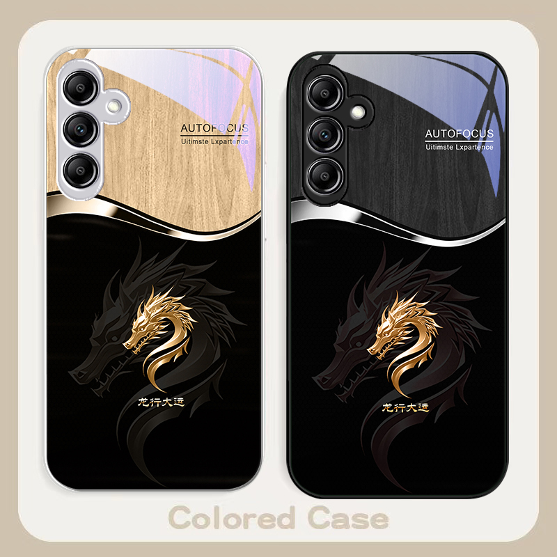 Goudkleurige drakenprint telef - Gradient Color Case recensie en prijs