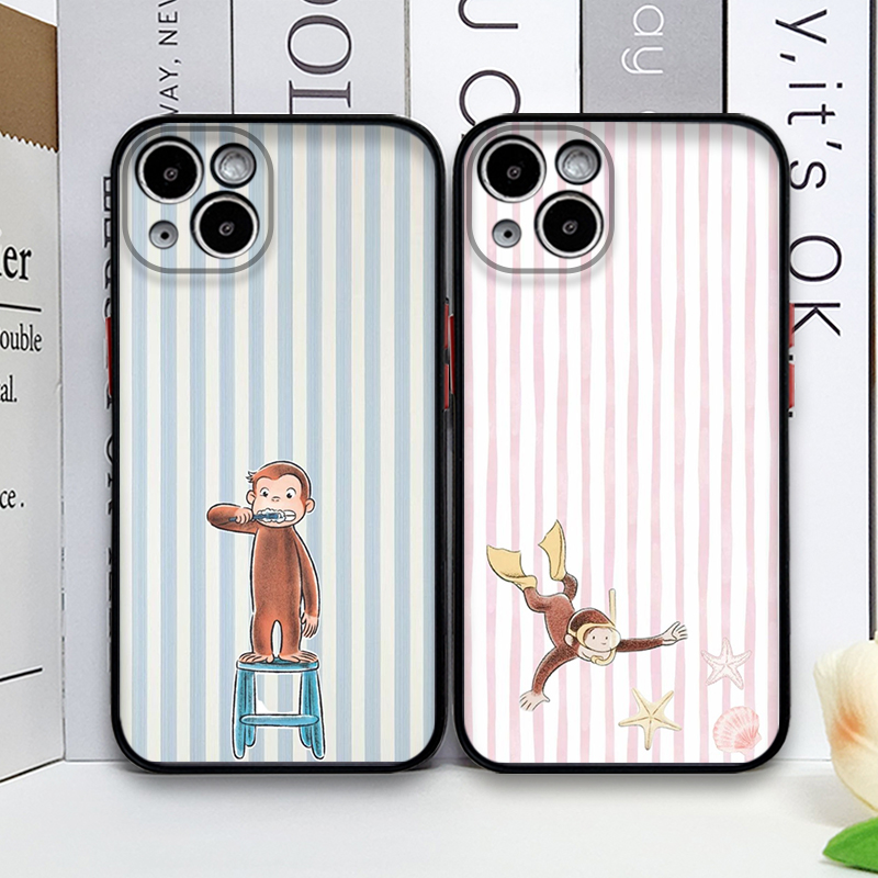 Cartoon gestreepte aap met kat - Phone Cases Cat recensie en prijs